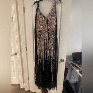 Stunning Black and Irridescent Sequin Gown